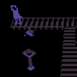 a hooded figure standing in the boardwalks of a japanese zen garden, looking at the water